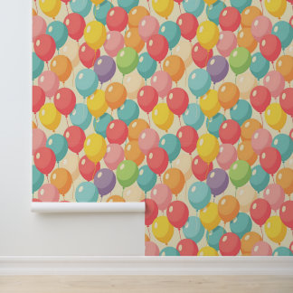 Feestballonnen in verschillende kleuren behang