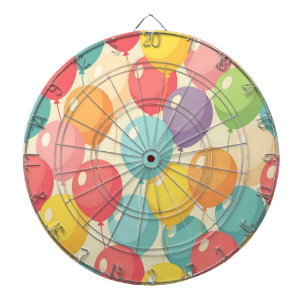 Feestballonnen in verschillende kleuren dartbord