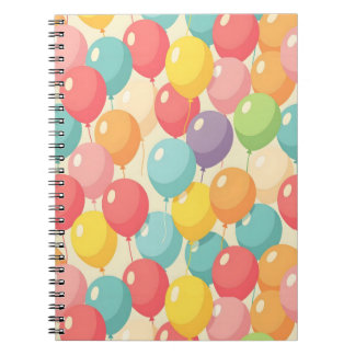 Feestballonnen in verschillende kleuren notitieboek