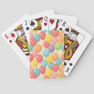 Feestballonnen in verschillende kleuren pokerkaarten