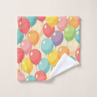 Feestballonnen in verschillende kleuren washandje