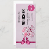 Feestballonnen Roze cadeaubon Certificaat (Voorkant / Achterkant)
