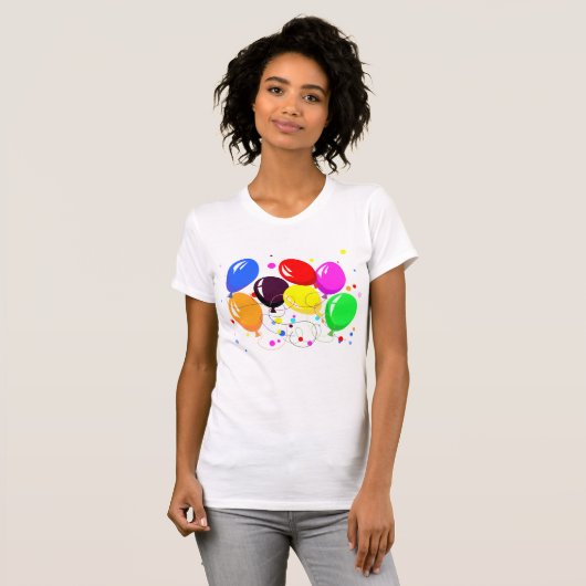 Feestballonnen Vrouwen T-shirt (Voorkant volledig)