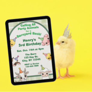 Feestbeest Boerderij Feest Verjaardag Kaart