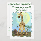 Feestbeest Giraffe Kaart (Voorkant / Achterkant)