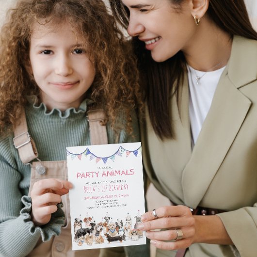 Feestbeesten Puppies Verjaardagsfeest Uitnodiging