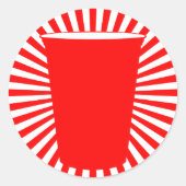 feestbekertje ronde sticker (Voorkant)