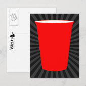 feestbekertje uitnodiging briefkaart (Voorkant / Achterkant)