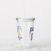 Feestbemanning | nautische bruidsmeisje acryl drinkbeker (Links)