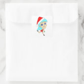 feestbiefstuk vierkante sticker (Tas)