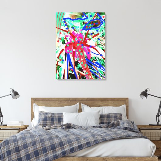 feestbloem canvas afdruk (Insitu (Slaapkamer))