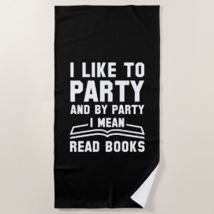 Feestboeken lezen strandlaken