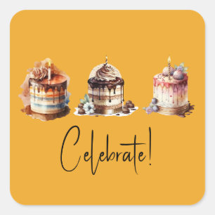Feestcake Trio Stickers