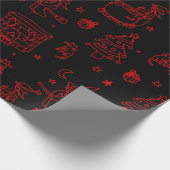 feestdag befana black cadeaupapier (Hoek)