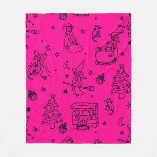 feestdag befana roze fleece deken