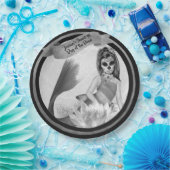 Feestdag Dodenfeest Suiker Schedel Zeemeermin Goth Papieren Bordje (Feest)