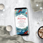 Feestdag Elegante kerst Bloemen krans Kaart