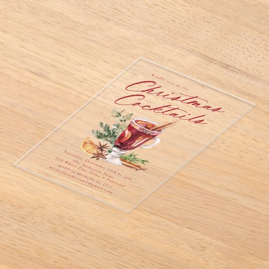 feestdag feestdag feestelijke kerstfeestdag acryl uitnodigingen (Laagn)