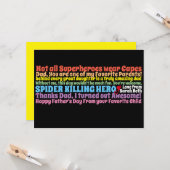 Feestdag Funny Quotes uit Dochter Kaart (Voorkant / Achterkant in situ)