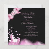  feestdag Glitter roze hoog niveau 2 Kaart (Achterkant)