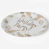 feestdag, goudpins, papieren bordje (Gekanteld)