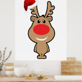feestdag grappige kerstsanta poster (Keuken)
