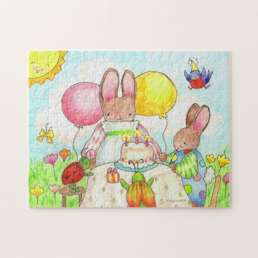 feestdag in bunny and bug legpuzzel (Horizontaal)