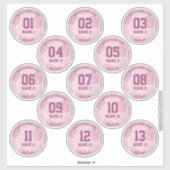 feestdag in duister roze meisjesfeest sticker (Vel)