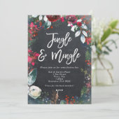 feestdag in jingle en mingle sparkly kaart (Staand voorkant)