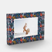 feestdag kerstfotoblokkade bij Navy Festive Fotoblokken (Links)