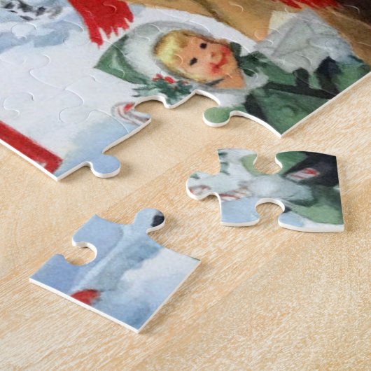 feestdag met kerst-feestdag legpuzzel (Zijkant)