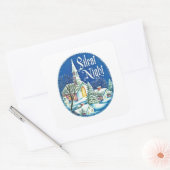 feestdag met kerst-feestdag vierkante sticker (Envelop)