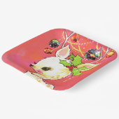 feestdag met kerstavond papieren bordje (Gebogen)