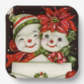 feestdag met kerstavond papieren bordje (Voorkant)