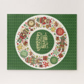 feestdag met kronkelige kerst legpuzzel (Horizontaal)