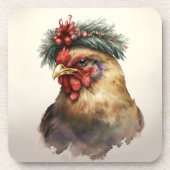 feestdag / Onderzetters met kerstkip (Voorkant)