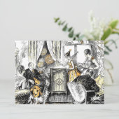  feestdag ouderwetse halloween kaart (Staand voorkant)