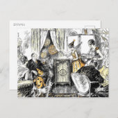 feestdag ouderwetse halloween uitnodiging briefkaart (Voorkant / Achterkant)