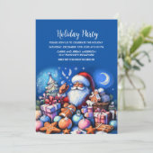 Feestdag Pastel Tekening Santa Kaart (Staand voorkant)