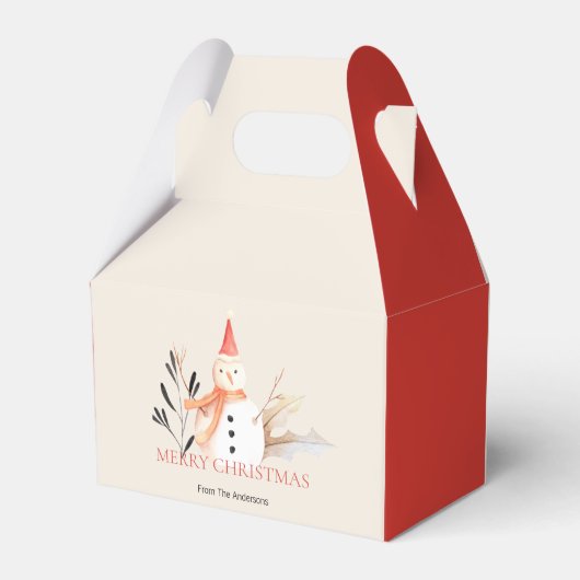  feestdag Snowman Kerstmis Bedankdoosjes (Voorkant Zijde)