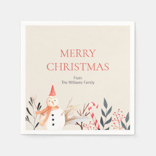 feestdag Snowman Kerstmis Servet