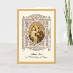Feestdag St. Antonius van Padua Kind Jezus Kaart