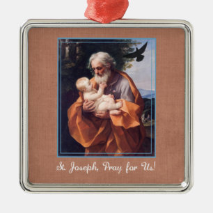 Feestdag van St. Jozef met het kindje Jezus Metalen Ornament