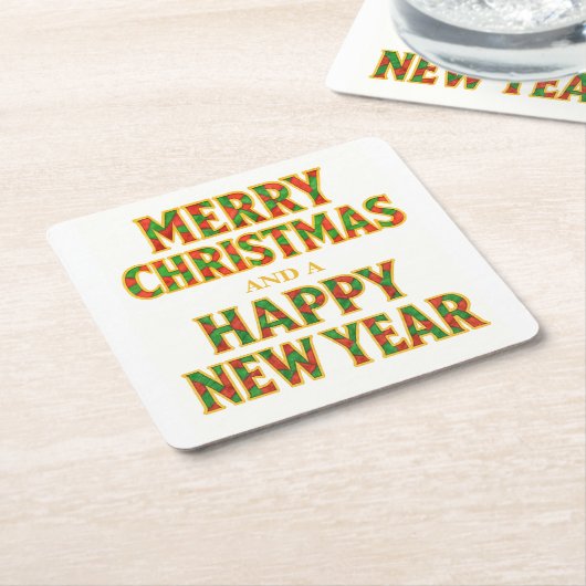 Feestdag Vierkante Kartonnen Onderzetter (Schuin)