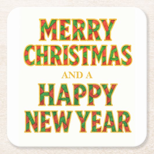 Feestdag Vierkante Kartonnen Onderzetter (Voorkant)