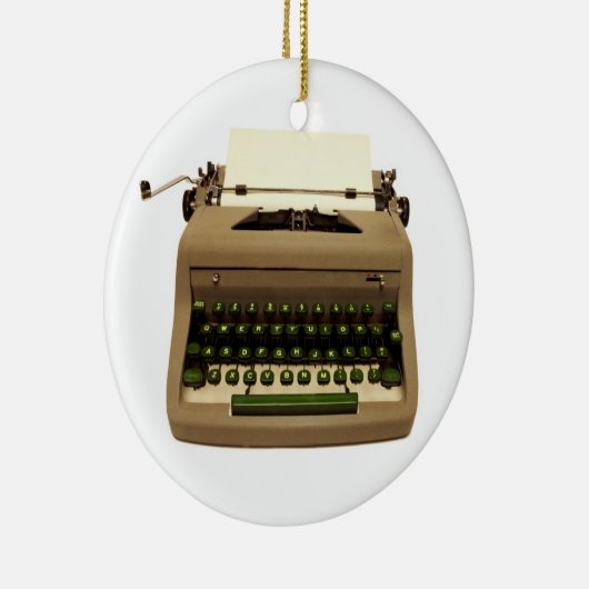 feestdag voor schrijfmachines keramisch ornament (Rechts)