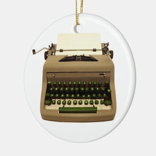 feestdag voor schrijfmachines keramisch ornament (Links)