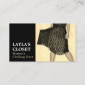 feestdag, vrouwenkledingwinkel visitekaartje (Voorkant)