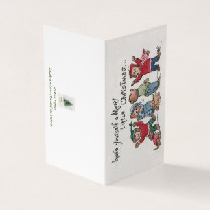  feestdag zingend acrylkarikatuur van Cubs Kaart