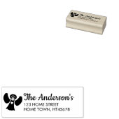 Feestdagen Angel Naam Retouradres Rubberstempel (Gestempeld)